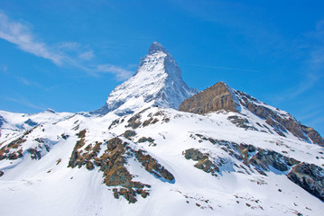 Matterhorn mountain of zermatt switzerland