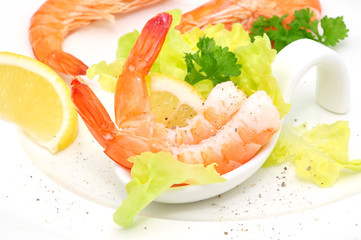 Garnele, Salat, Zitrone