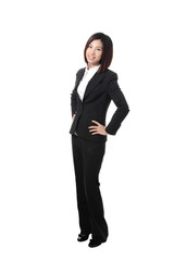 Full length Business woman confident smile standing