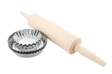 Rolling pin and baking tins