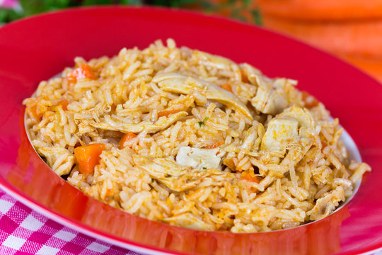 pilaw - risotto mit fleisch und curry