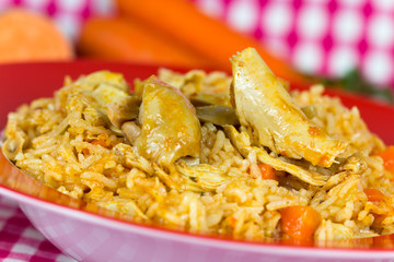 pilaw - risotto mit fleisch und curry