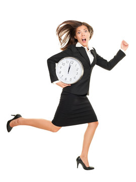 Stress - Business Woman Running Late