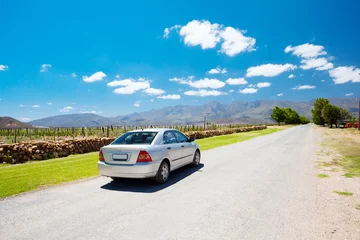 Photo sur Plexiglas Afrique du Sud voiture sur la route