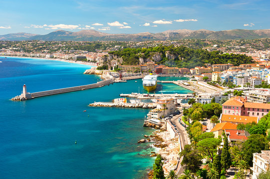 View of Nice, mediterranean resort