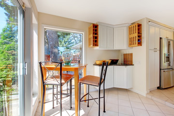 Fototapeta premium Breakfast dining room with lots of windows.