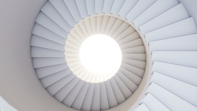 Spiral stair to the future. Seamless loop. HD. - Powered by Adobe