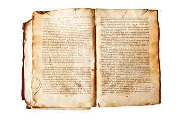Old book on isolated white background