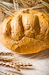 Bread with ears of wheat