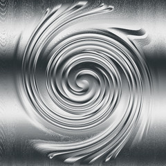 abstract spiral metal relief, silver metal helix to design - obrazy, fototapety, plakaty