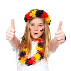 german soccer fan with thumbs up