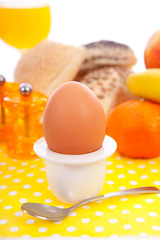 Breakfast with focus on egg