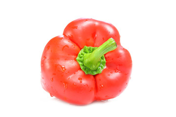 Red Paprika. Pepper isolated on white background.