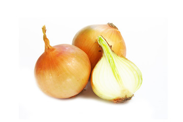 Onions. Isolated on white background.