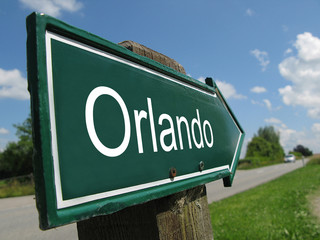 Orlando signpost along a rural road