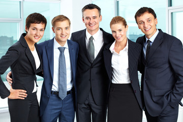 Happy business group