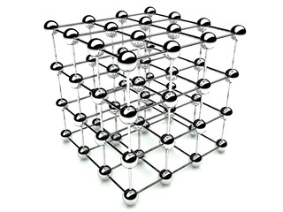 3d structure network and communication, isolated white