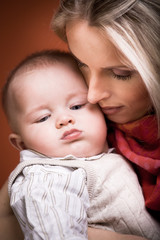 mother and son portrait