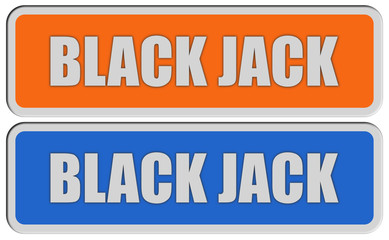 2 Sticker orange blau rel BLACK JACK