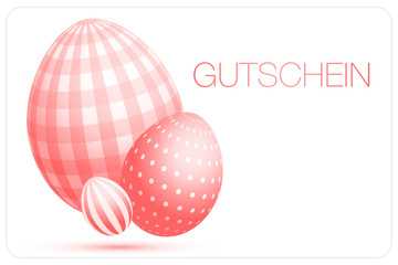Gutschein 3 Ostereier hellrot