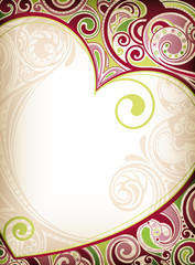 Floral vector heart illustration
