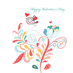 vegetable card with a bird