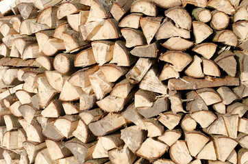 Woodpile of fire wood