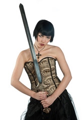 gothic woman with sword