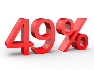 3d Schrift 49% rot