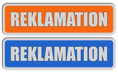 2 Sticker orang blau REKLAMATION