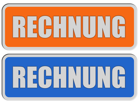2 Sticker orange blau rel RECHNUNG