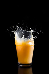 Orange juice splash