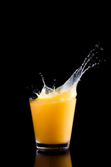Orange juice splash