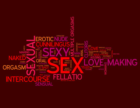 "SEX" Tag Cloud (erotic red hot sexual love making sexy sensual)