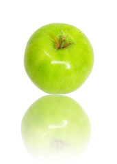 green apple isolated on white