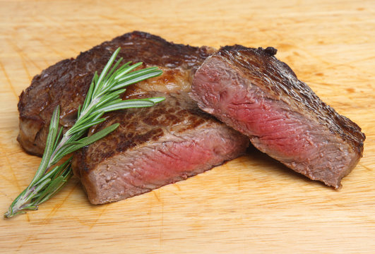 Rare Ribeye Beef Steak