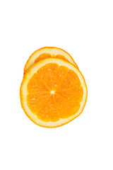 Slice of orange. isolated on white.