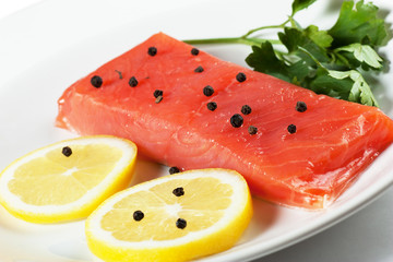 Salmon on a plate