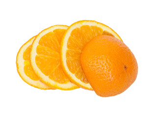 Slice of orange. isolated on white.