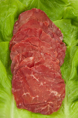 Ham and lettuce