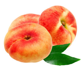 peach isolated on white background