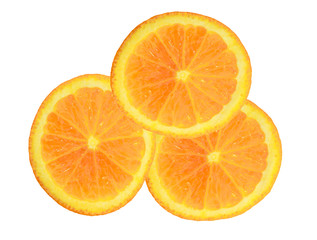 Slice of orange. isolated on white.