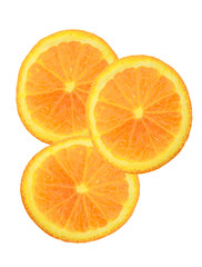 Slice of orange. isolated on white.