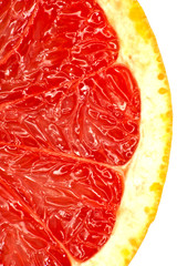 Red grapefruit close-up macro shot
