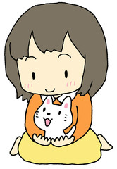 子猫と女の子