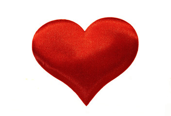 Silk red heart