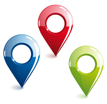 Glossy location symbols