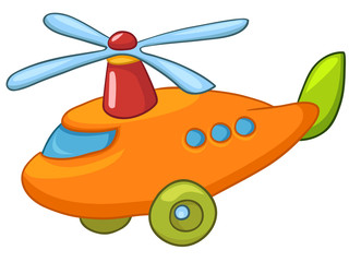 Obraz na płótnie Canvas Cartoon Helicopter