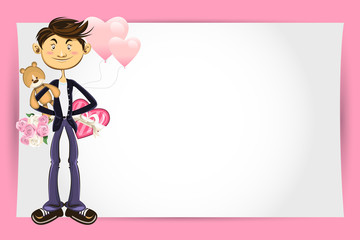 Valentine Boy Greeting Card