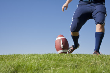 Football Kickoff (Horizontal photo with copy space)